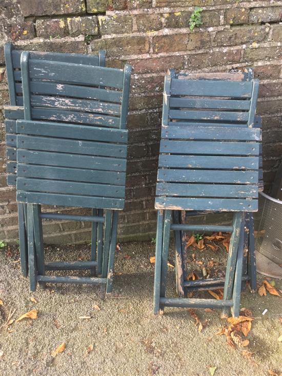 4 folding garden chairs